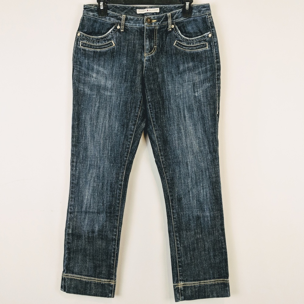 Tommy Hilfiger Thick Stitched Cropped Jeans